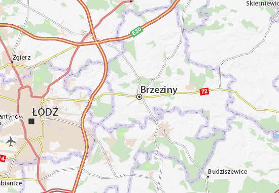 Kaart Plattegrond Brzeziny