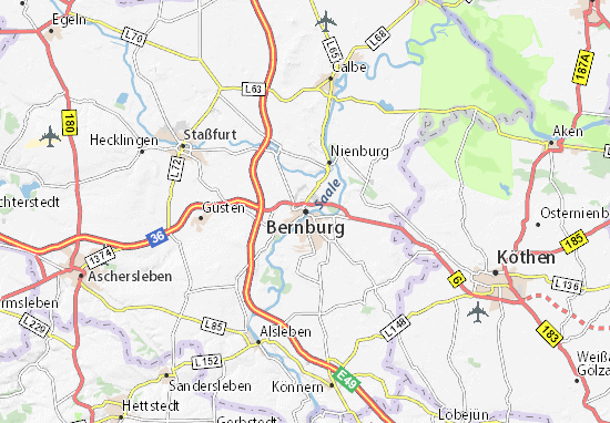 Bernburg Map