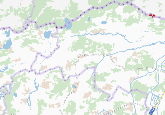Karte Stadtplan Velyka Hlusha