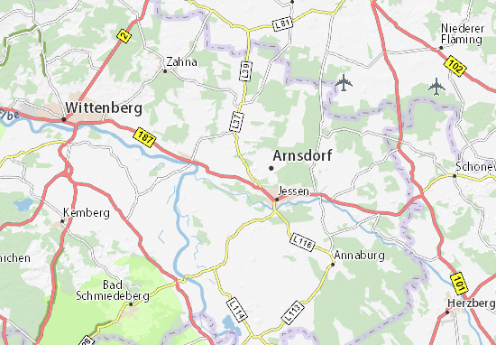 Kaart Plattegrond Ruhlsdorf