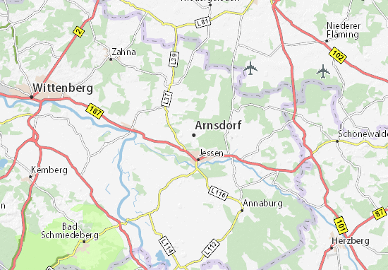 Kaart Plattegrond Arnsdorf