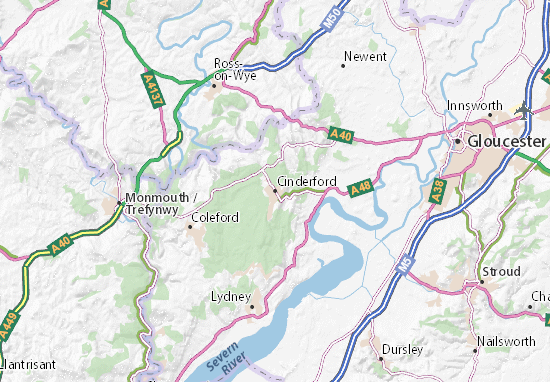 Mapa Cinderford