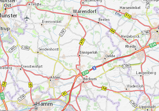 Karte Stadtplan Ennigerloh