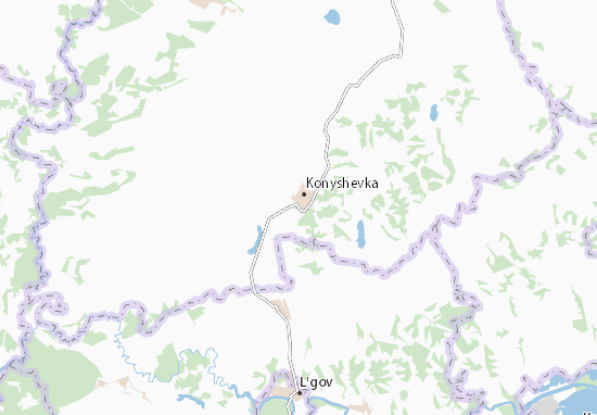 Karte Stadtplan Konyshevka