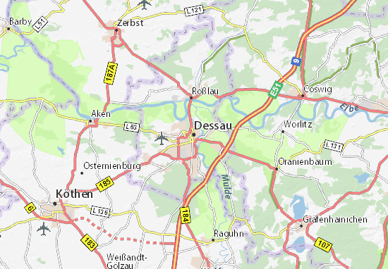Karte Stadtplan Dessau