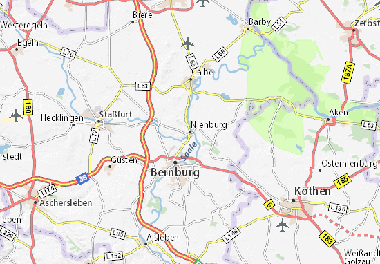 Nienburg Map