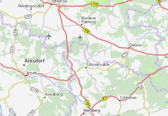 Kaart Plattegrond Ahlsdorf