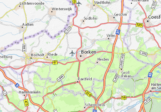 Karte Stadtplan Borken