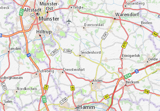 Karte Stadtplan Sendenhorst