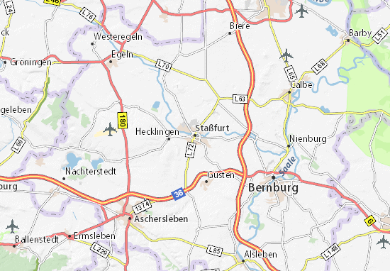 Staßfurt Map