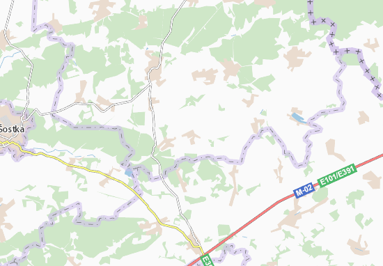 Mapa Vozdvyzhens&#x27;ke