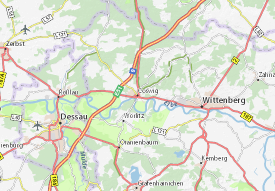 Karte Stadtplan Coswig