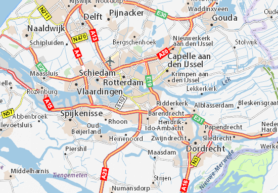 Karte Stadtplan Tuindorp-Vreewijk