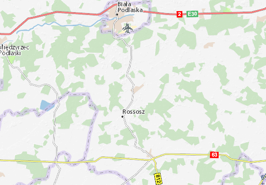 Karte Stadtplan Łomazy