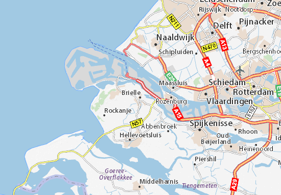 Kaart Plattegrond Brielle