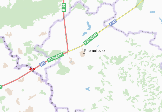 Mapa Plano Khomutovka