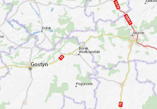 Karte Stadtplan Borek Wielkopolski
