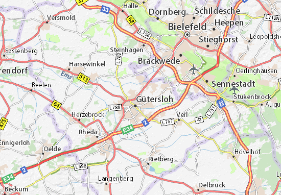 Kaart Plattegrond Nordhorn