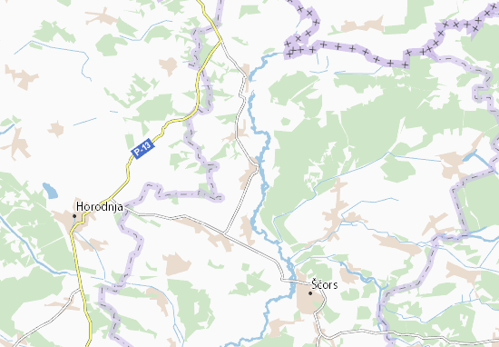 Novi Borovychi Map