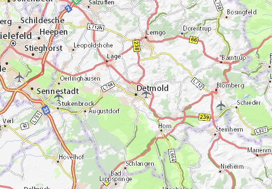 Karte Stadtplan Detmold
