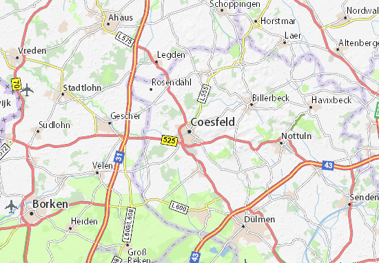 Mapa Plano Coesfeld
