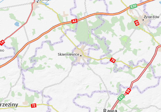 Karte Stadtplan Skierniewice