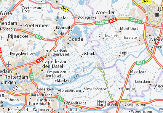 Karte Stadtplan Stolwijk