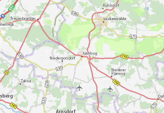 Karte Stadtplan Jüterbog
