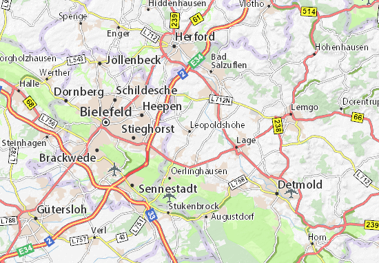 Karte Stadtplan Leopoldshöhe
