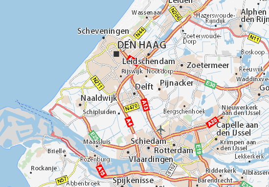 Kaart Plattegrond Delft