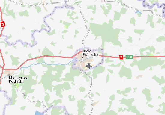 Kaart Plattegrond Biała Podlaska