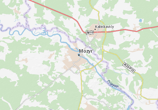 Karte Stadtplan Mozyr&#x27;