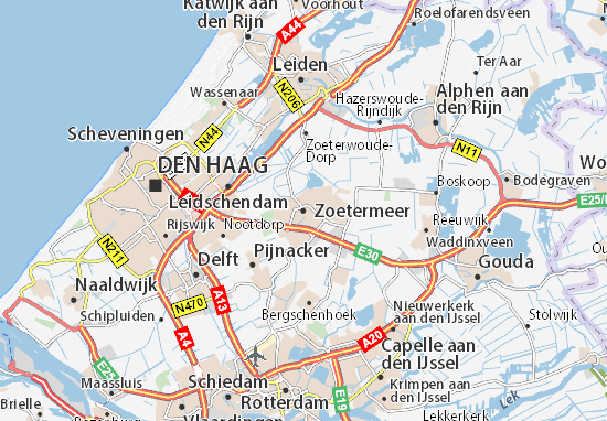 Kaart Plattegrond Zoetermeer