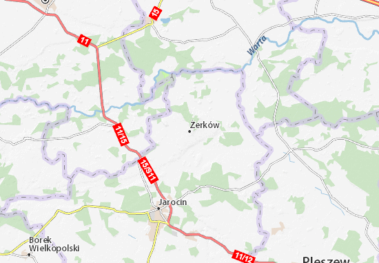Karte Stadtplan Żerków