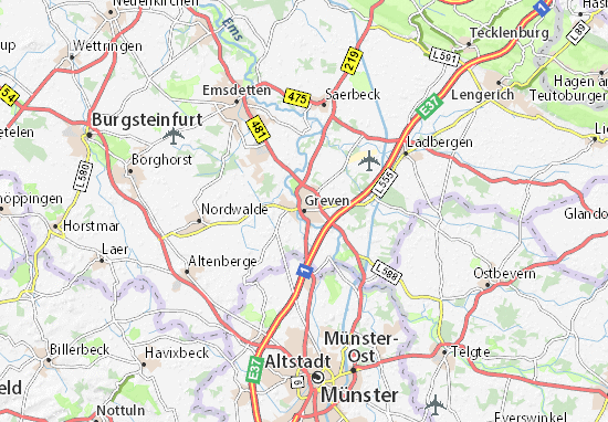 Karte Stadtplan Greven