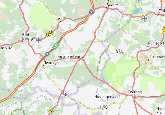 Karte Stadtplan Treuenbrietzen