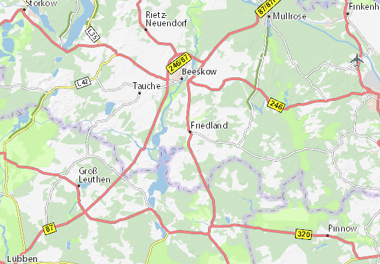 Kaart Plattegrond Friedland
