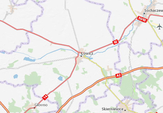 Kaart Plattegrond Łowicz