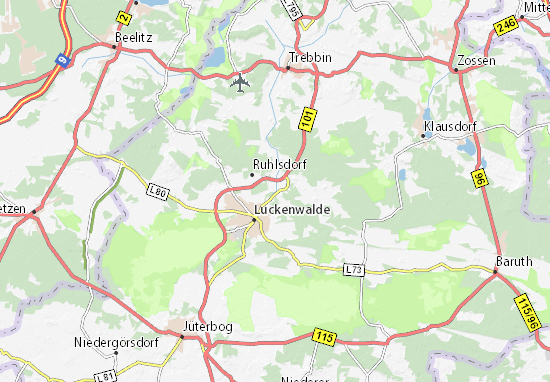 Kaart Plattegrond Woltersdorf
