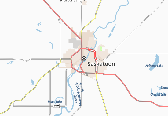 Kaart Plattegrond Saskatoon