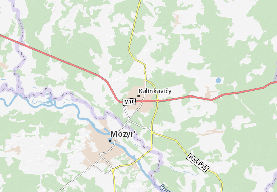 Kaart Plattegrond Kalinkavičy