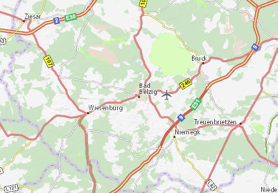 Karte Stadtplan Bad Belzig