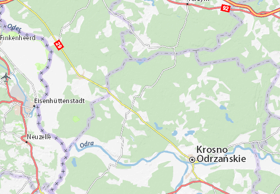 Trzebiechów Map