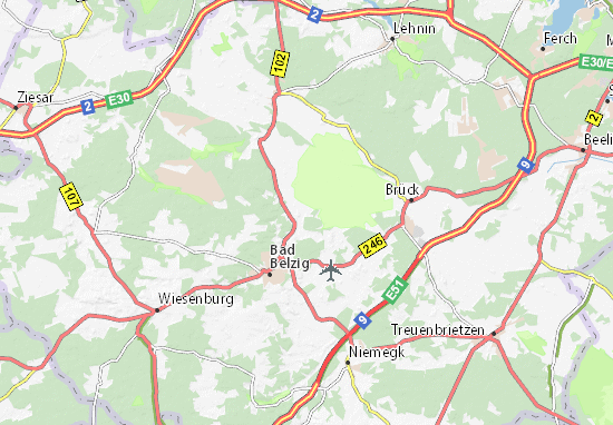 Kaart Plattegrond Fredersdorf