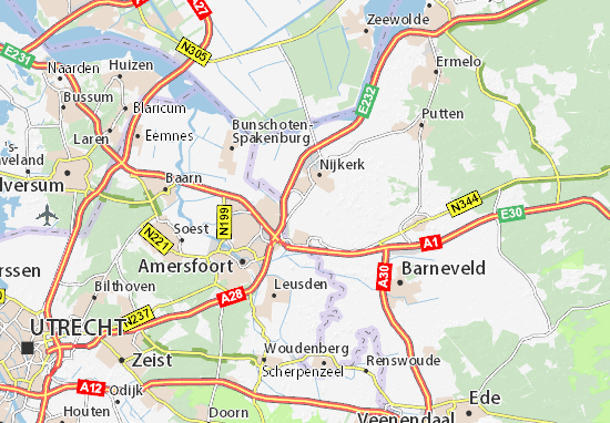 Karte Stadtplan Nijkerkerveen