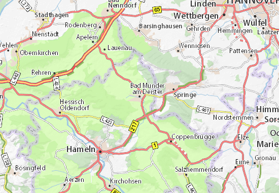 Karte Stadtplan Bad Münder am Deister