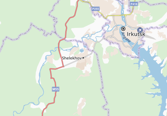 Kaart Plattegrond Shelekhov