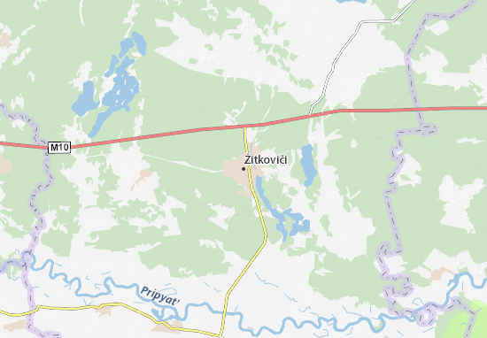 Karte Stadtplan Žitkoviči