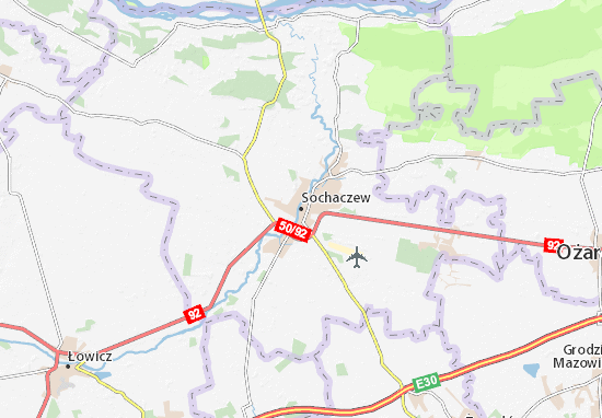 Kaart Plattegrond Sochaczew
