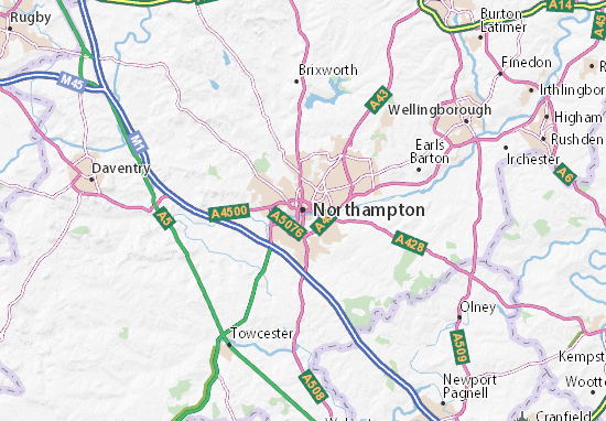 Mapa Northampton